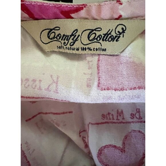 Lot of 2 Women Pink Hearts Floral V-Neck Scrub Tops Shirts Medium Pockets Cotton - Picture 5 of 10